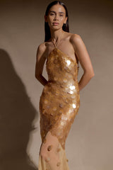 Jenny Hand Embellished Maxi Dress - Gold
