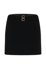 Letitia Suiting Mini Skirt With Buckle - Black