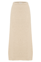 Moira Boucle Maxi Skirt - Wheat