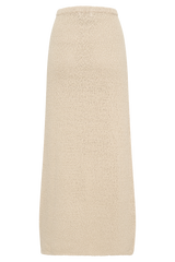 Moira Boucle Maxi Skirt - Wheat