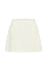 Melinda Mini Skirt With Pleats - Ivory